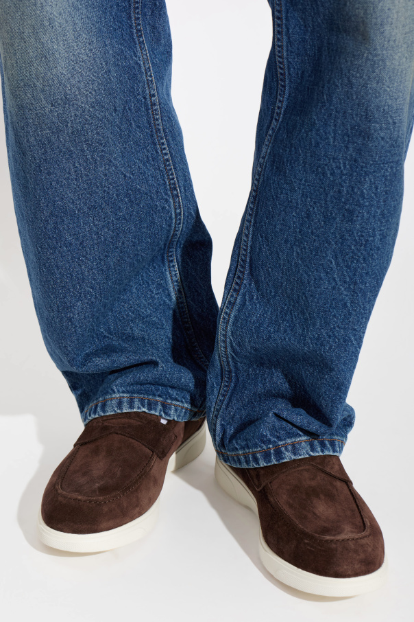 Kiton Zamszowe buty typu `loafers`