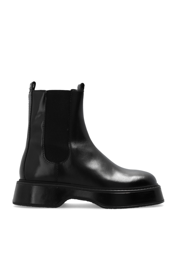 Ami Alexandre Mattiussi Leather Chelsea boots