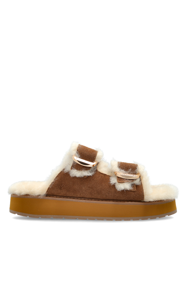 Suede 'Cabello' platform slides od EMU Australia