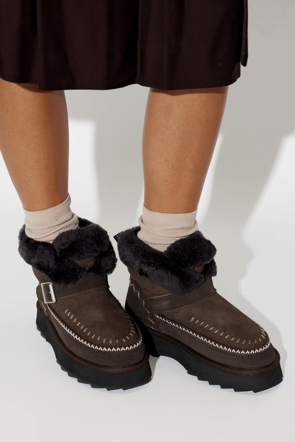 EMU Australia Suede ‘Sunnie’ snow boots on a platform