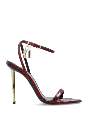 Leather heeled sandals