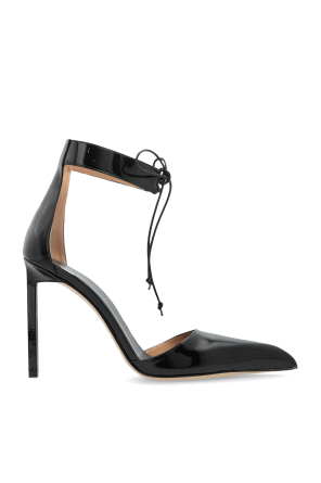 Leather heeled shoes