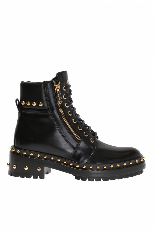 The Punk Rock Aesthetic: Balmain's Studded Lace Up Boots