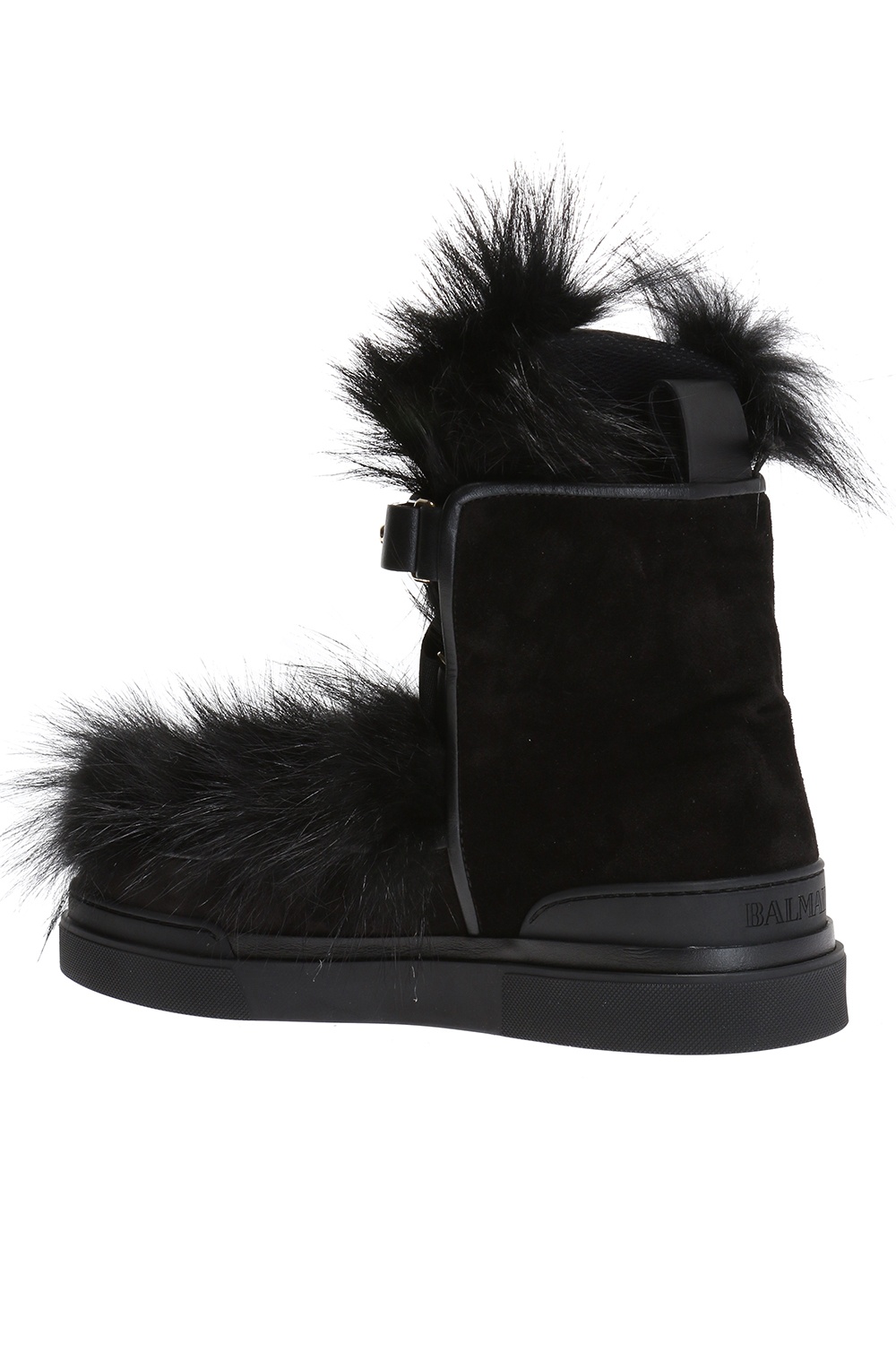 balmain fur boots