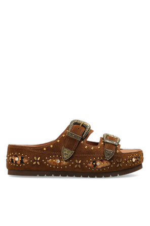 Plateausandalen mit ‘Western Buckle’