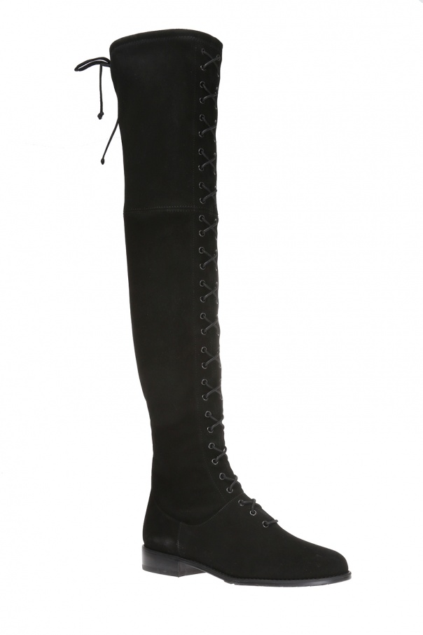 stuart weitzman lace up over the knee boots