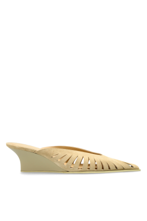 Wedge Heel Mules "Fauve"