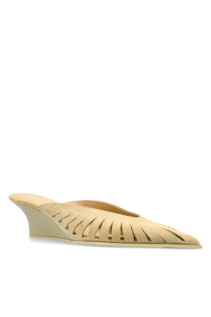 Iro Wedge Heel Mules "Fauve"