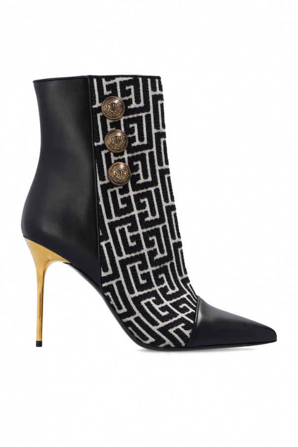 Balmain Monogrammed ankle boots