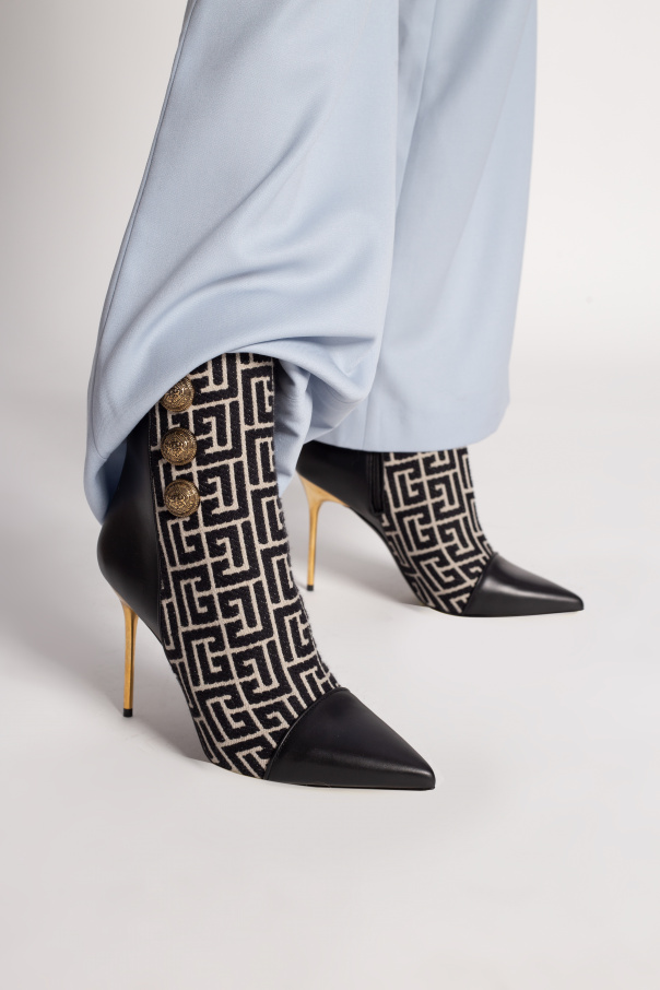 Balmain Monogrammed ankle boots