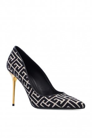 balmain cardholder Stiletto pumps with logo