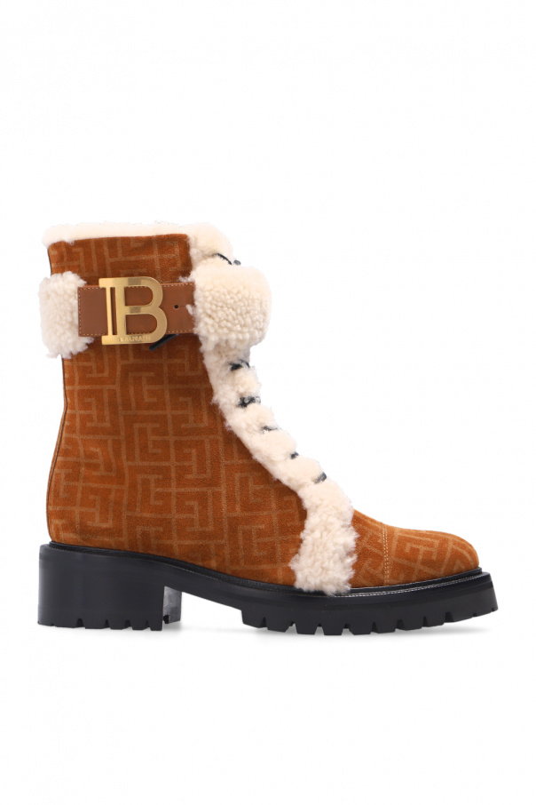 balmain Girl Leather ankle boots