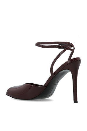 BLACK SUEDE STUDIO Skórzane sandały na obcasie `Wrne`