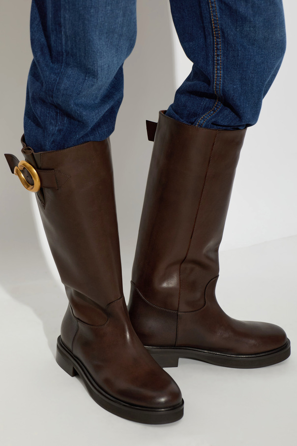 Etro Lederstiefel mit Schnalle