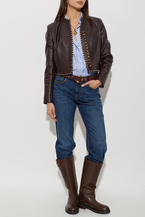 Etro Lederstiefel mit Schnalle