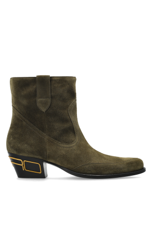 Botines de ante con tacón