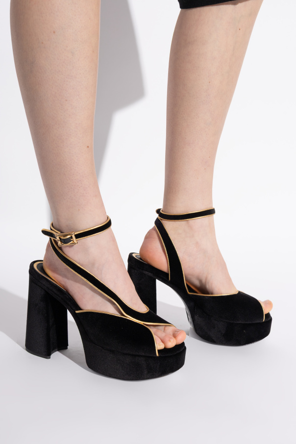 Etro Velvet platform sandals