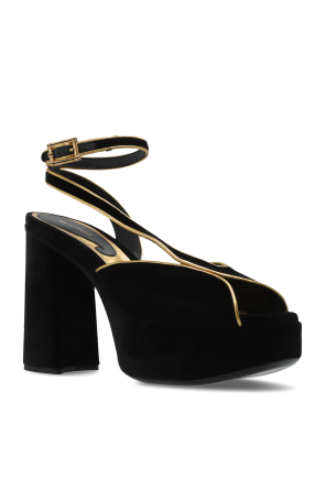 Etro Velvet platform sandals