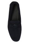 Giorgio Armani NAVY BLUE Moccasins with logo