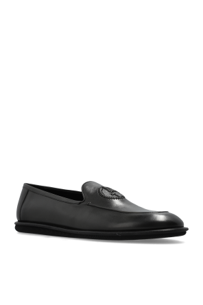 Giorgio Armani Leather shoes roam type loafers