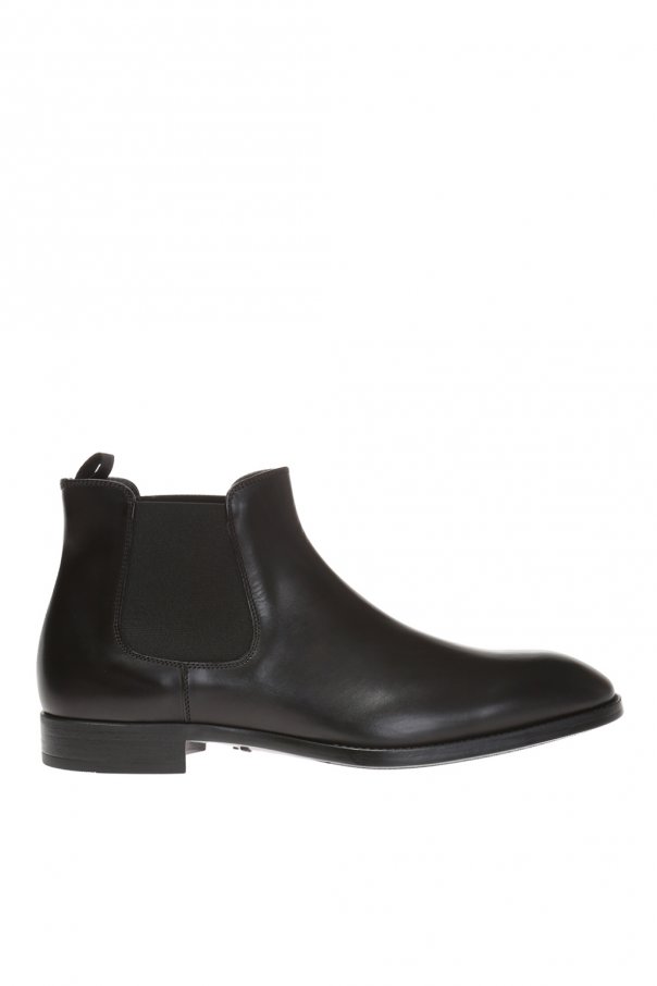 Giorgio armani denim Leather chelsea boots