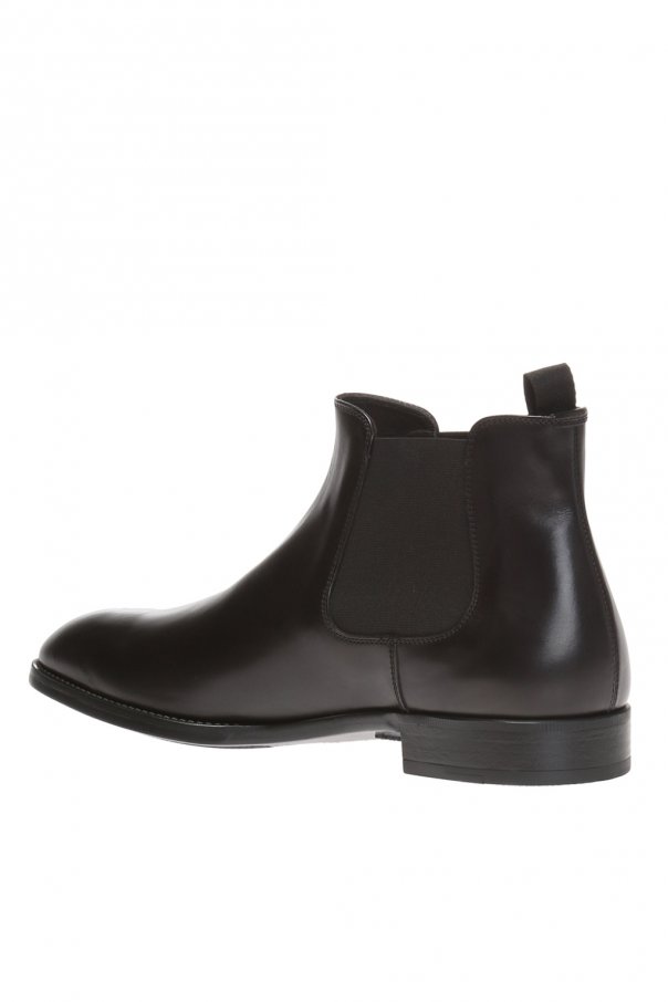 Giorgio Armani Leather chelsea boots