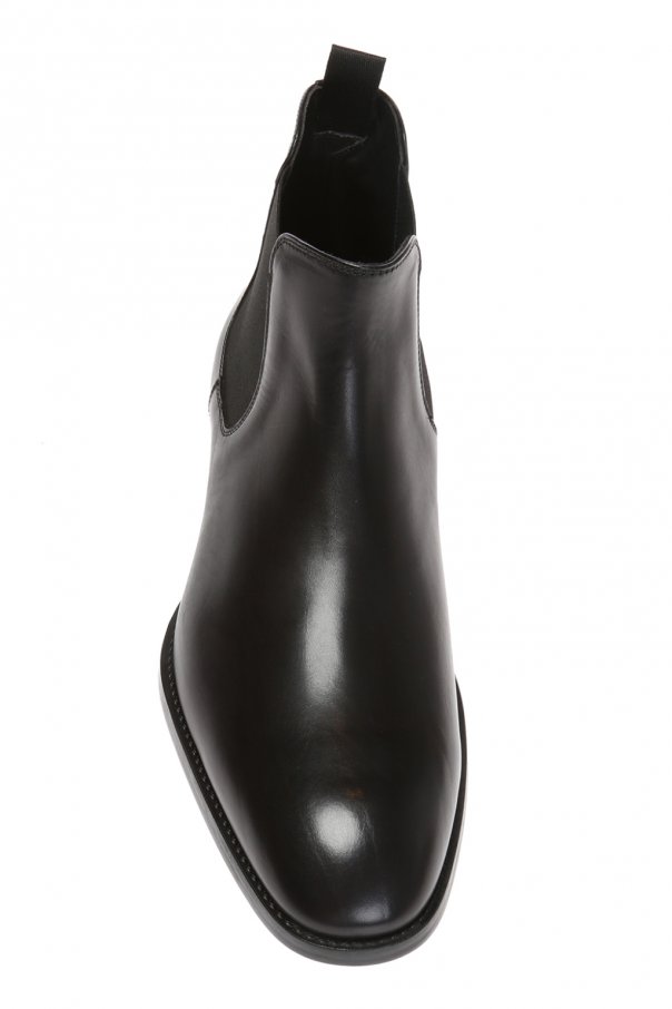 Giorgio armani denim Leather chelsea boots
