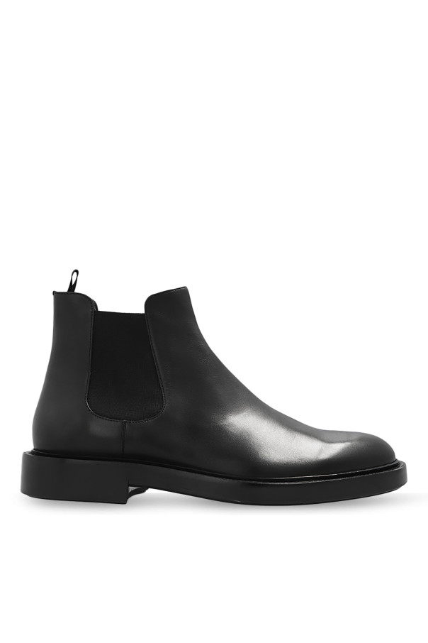 Giorgio armani slim Leather Chelsea boots