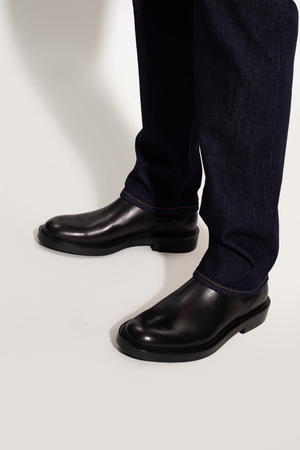 Giorgio Armani para Leather Chelsea boots