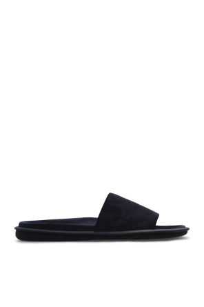 Leather slides with logo od Giorgio Armani