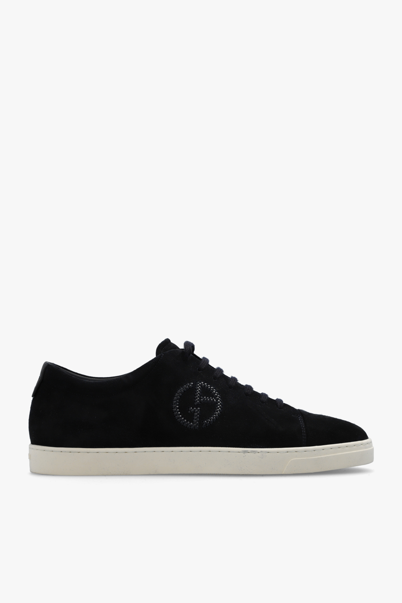 Giorgio armani crew-neck Suede sneakers