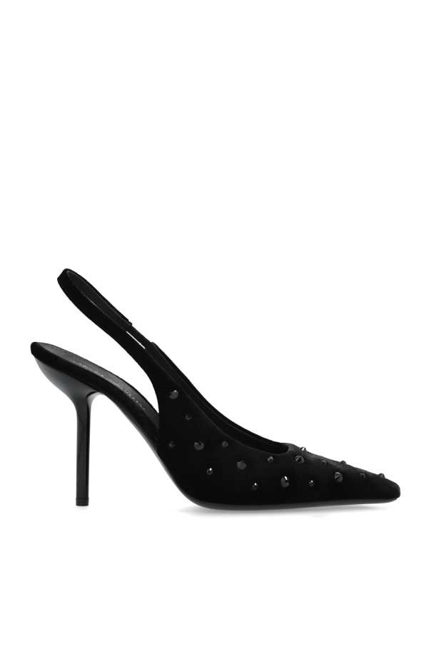 Emporio Armani Velvet heeled shoes