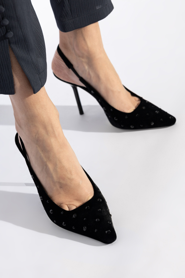 Emporio Armani Velvet heeled shoes