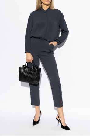 Emporio Armani Velvet heeled shoes