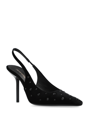 Emporio Armani Velvet heeled shoes