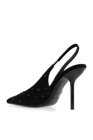 Emporio Armani Velvet heeled shoes