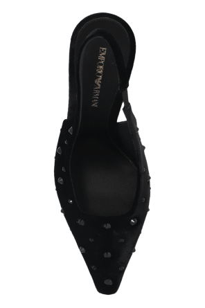 Emporio Armani Velvet heeled shoes