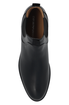 Emporio Armani Leather Chelsea boots