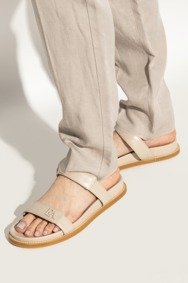 Emporio Armani Ledersandalen mit Logo