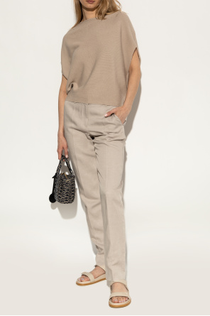 Emporio Armani Ledersandalen mit Logo