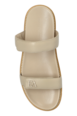 Emporio Armani Ledersandalen mit Logo
