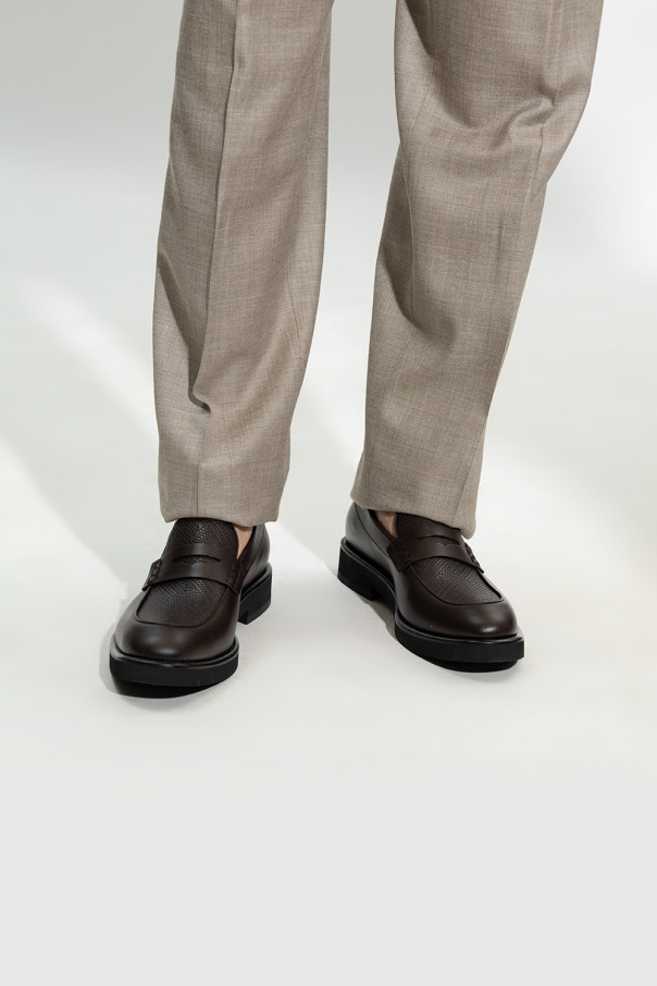 Emporio camouflage-print Armani Buty typu ‘loafers’