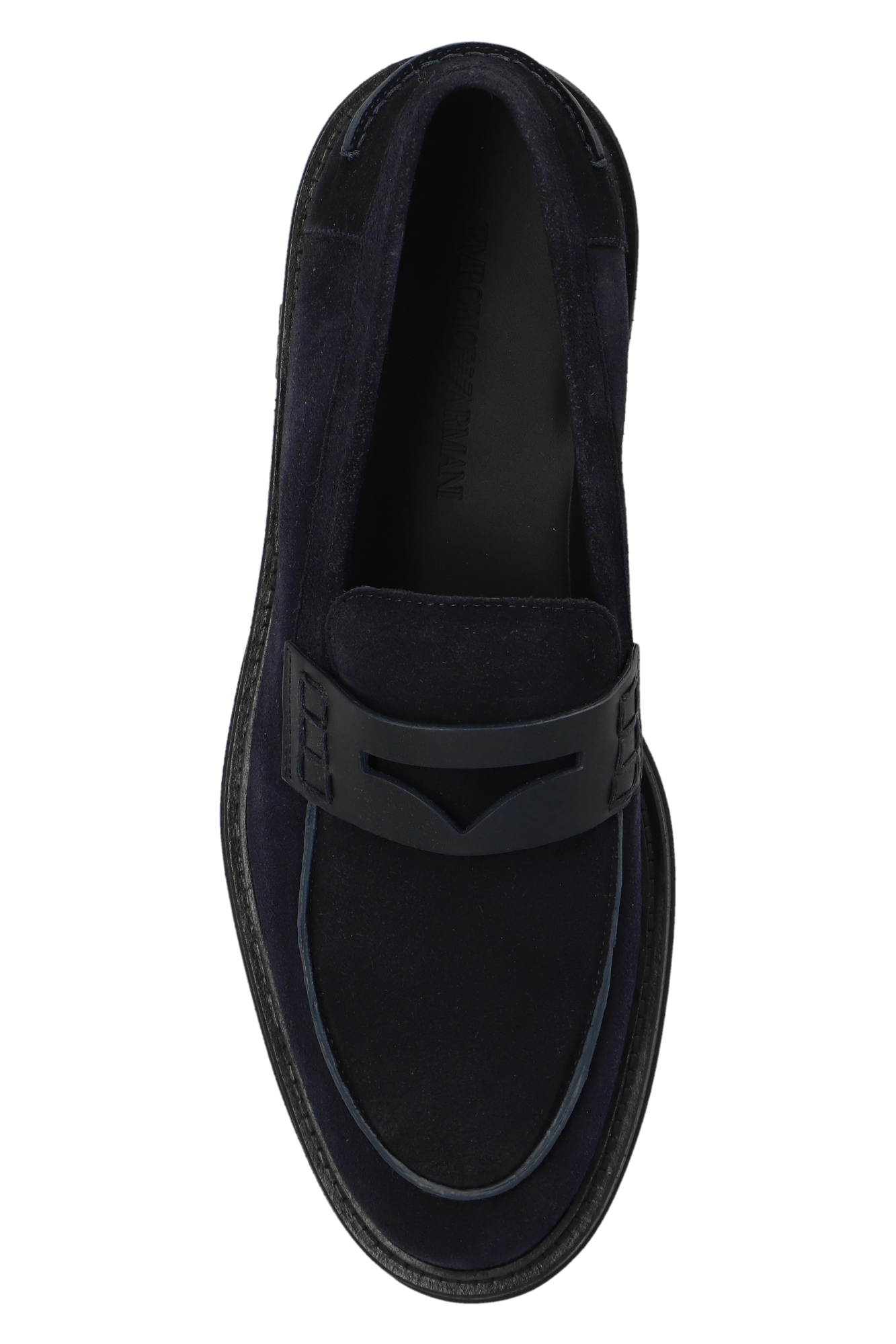 Emporio HOODED armani Suede loafers