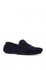 Emporio Armani NAVY BLUE Suede moccasins