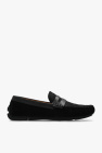 Emporio Armani embossed-logo suede loafers
