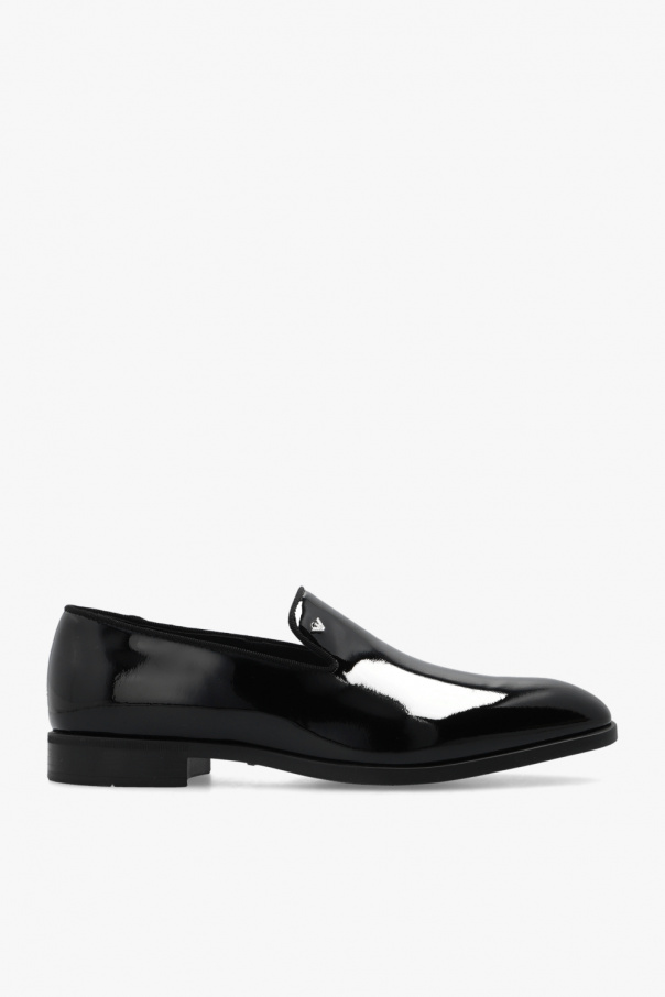 Emporio Armani buckled Leather loafers