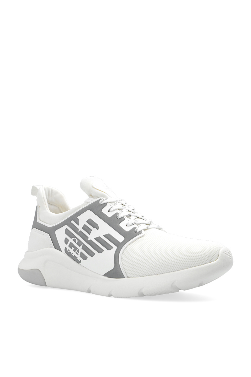 Emporio Armani halterneck pleated blouse Sneakers with logo