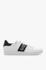 Emporio Armani Kids TEEN contrast-trim lace-up sneakers Bianco