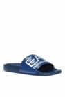 emporio monogram-logo armani faded jeans Slippers with an embossed logo