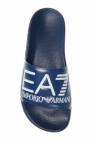 emporio monogram-logo armani faded jeans Slippers with an embossed logo
